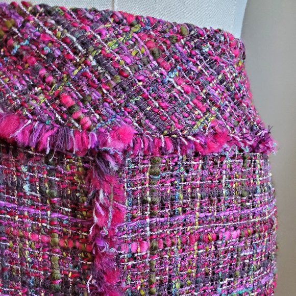 Doncaster Wool Boucle Tweed A-Line Skirt Small - Picture 2 of 15